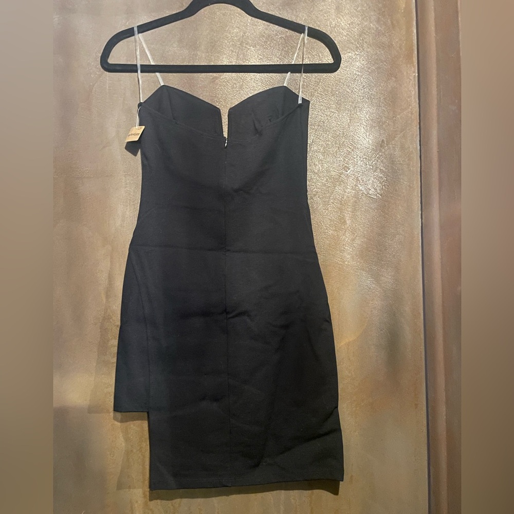 Black Strapless Mini Dress - Picture 4 of 7